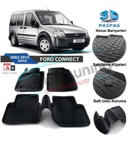 Ford Connect Havuzlu 3D Paspas Niken Siyah 2003-2014