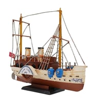 Dekoratif Retro Metal Yolcu Gemisi Vintage 31cm No.3 (Karışık)