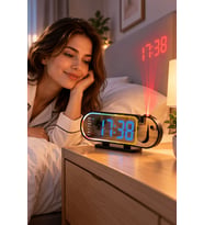Dijital Led Masa Saati Masaüstü Alarm Saati Parlaklık Ayarlı Sıcaklık 12 24 Saat Göstergeli
