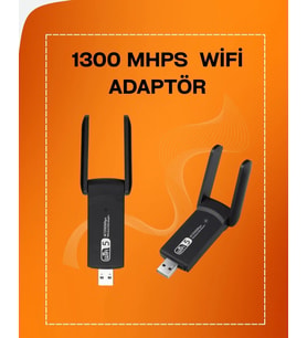 Tak-çalıştır Özellikli Çift Bant Wifi Adaptör – 1200 Mbps