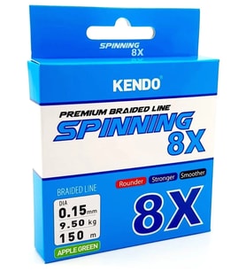 Kendo Spinning 8X Fighting 150 mt Örgü ip (Apple Green) 0.21mm