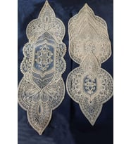 Supla Runner Seti Sunumluk Kordone Nakışlı Modern Amerikan Servis Takımı 6 Kişilik Set - Kahve