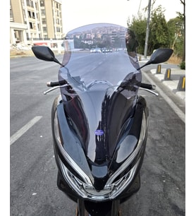 MOTOCAM Honda PCX Ön Cam 2018-2020 Model 65cm Füme Renkli 4mm ORTA BOYLU