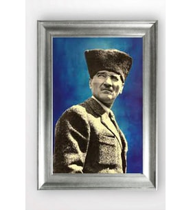 Gümüş Çerçeveli Atatürk Tablo a636
