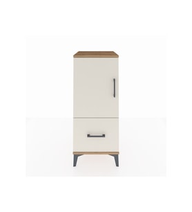 Hyperion Komodin 2 Raflı Tek Çekmeceli Tek Kapaklı 44x44x106 Çam-Aytaşı