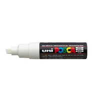 Uni Posca PC-8K Boyama Markörü 8 mm Kesik Uç BEYAZ 
