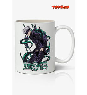 Jujutsu Kaisen Gojo Anime Temalı Beyaz Kupa Bardak Sevgiliye Arkadaşa Hediye