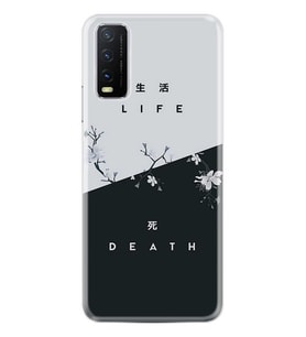 Vivo Y20 Kılıf Desenli Silikon Life and Death 1339