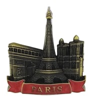 Vintage Metal 3D Magnet Paris Fransa 7 cm (Karışık)
