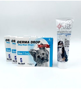 1-10kg Köpekler İçin Deri Bakım Damlası 3 kutu + Multivitamin (Şeffaf)