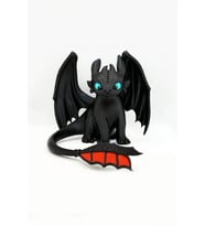 MYCRAFT3D Ejderhanı Nasıl Eğitirsin? Gecenin Öfkesi Siyah Ejderha (Toothless) 11 CM