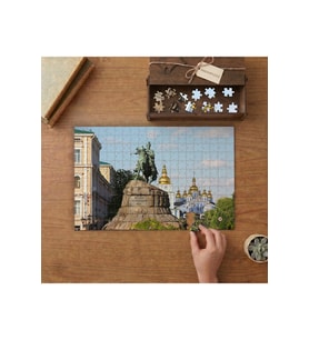 Aziz Sophia Katedrali Sophia Meydanından Manzara Tasarımı 240 parça Ahşap Puzzle Ahşap Kutuda MP01426