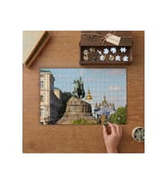 Aziz Sophia Katedrali Sophia Meydanından Manzara Tasarımı 240 parça Ahşap Puzzle Ahşap Kutuda MP01426