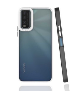 Vivo Y20S Kılıf Koruyucu Mat Mima Kapak (Siyah)