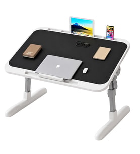 Sunup SN-29699 Çok Fonksiyonlu Katlanabilir Yatak Koltuk Laptop Masası Yükseklik Ve Açı Ayarlı Siyah 60X40cm