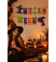 Halloween Cadılar Bayramı Yazılı Dekoratif Banner Süs 270 cm Parti Dekorasyonu