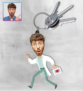 Kişiye Özel Karikatür Tasarım Anahtarlık 97285
