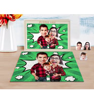 BK Gift Kişiye Özel Aile Karikatürlü 1000 Parça Profesyonel Puzzle-2