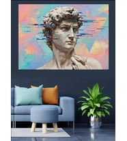 David Heykeli Ve Modern Sanat Dekoratif Kanvas - Mdf Ahşap Tablo
