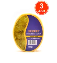 Kükürt Özlü Süngerli Sabun Banyo Duş Sabunu 120 G x 3 Adet