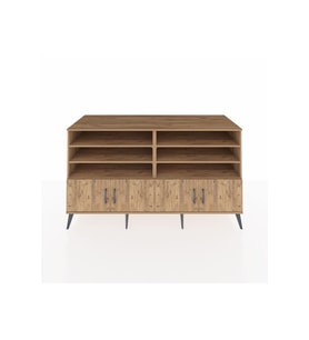 Kronos Konsol 6 Raflı 4 Kapaklı 176x59x99 Çam-Çam/Aytaşı