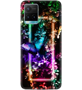 Vivo Y11S Y21S Y20 Y20S Y70 Kılıf Desemli Silikon Butterfly Neon 1684