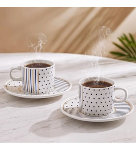 Güral Porselen Mental 4 Parça Çay Fincan Takımı 65481