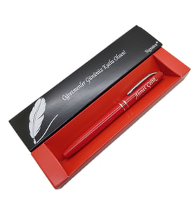 Signator® C685 Shine Red Roller Kalem  İsme Özel Kalem  Hediyelik Kalem - (Öğretmenler Günü, Doğum Günü, Yeni Yıl vb. Kutulu) (Karışık)