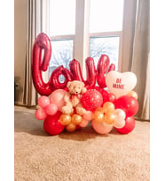 Sevgililer Günü Sürpriz Ayıcıklı Balon Buket Aranjman