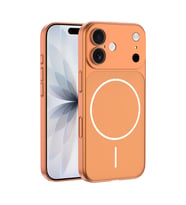 Lexroo iPhone 16 Kılıf M-Safe Şarj Özellikli Kamera Korumalı Spark Kılıf - Turuncu