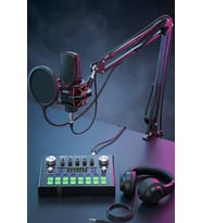 Midex GMX-1 Plus Record Head Set Condenser Mikrofon Kulaklık Ses Kartı Canlı Yayın Paketi (Telefon ve PC)