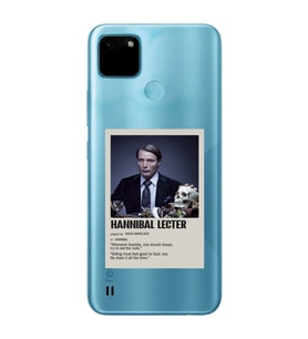 Realme C21Y/C25Y Uyumlu Hannibal Lecter Minimalist Poster Desenli Şeffaf Telefon Kılıfı