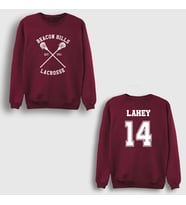 Presmono Unisex Bordo 14 Isaac Lahey Dizi Teen Wolf Sırt Baskılı Sweatshirt 531010tt (Bordo)