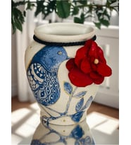 Blue Bird handmade vazo