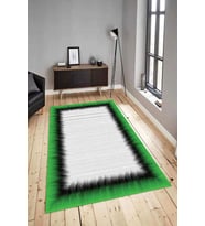 Dijital Baskılı Yıkanabilir Kaymaz Modern Renkli Salon Halısı Mutfak Halısı Yolluk ND-HY-968 (Yeşil)
