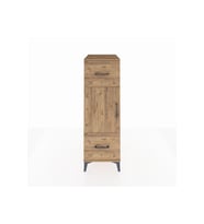 Kronos Dolap 2 Raflı 2 Çekmeceli Tek Kapaklı 44x59x134 Çam-Çam