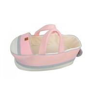 Sema Baby Portbebe Yenidoğan Bebek Yatağı - Ekru/Pembe (Çok Renkli)