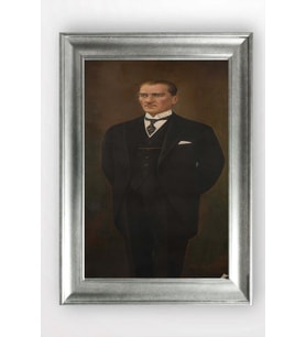 Gümüş Çerçeveli Atatürk Tablo cv1267