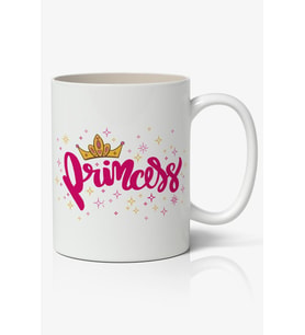 Princess Yazı Baskılı Kupa Bardak Baskılı Kahve Kupa Bardak