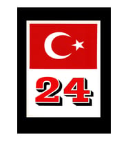 Türkiye Bayraklı Erzincan 24 Plaka Kodu Ön Cam Sticker