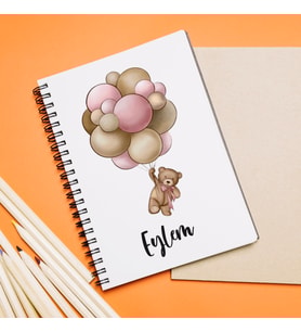 Hoş Geldin Bebek Tasarımlı Defter Kişiye Özel
