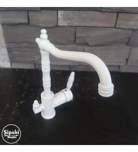 Sipahi Marble Beyaz Arıtmalı Rustik Batarya