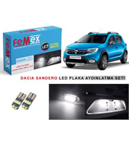Dacia Sandero LED Plaka Aydınlatma Ampul Seti FEMEX Parlak Beyaz