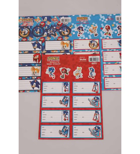 LİSANSLI SONIC 24'LÜ OKUL ETİKETİ