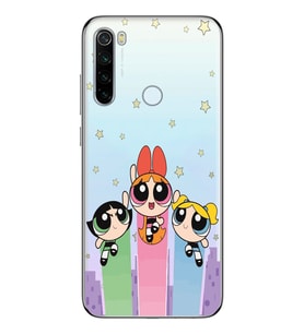 Redmi Note 8 Uyumlu Powerpuff Girls Desenli Şeffaf Telefon Kılıfı