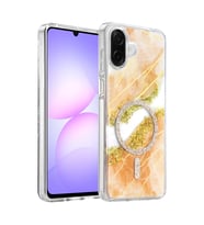 Onegif Samsung Galaxy A07 4g Lotus Simli Magsafe Kapak - Turuncu