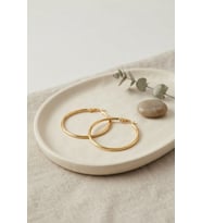 316L Çelik Gold Renk 36 mm Halka Küpe TJ-BKP12007