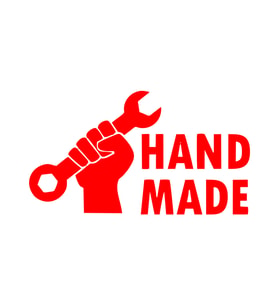 Hand Made Anahtar El Yapımı Sticker17x17 Cm Kırmızı
