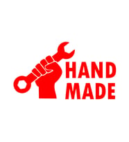 Hand Made Anahtar El Yapımı Sticker17x17 Cm Kırmızı