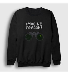 Presmono Unisex Siyah Night Imagine Dragons Sweatshirt 82668tt